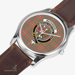 Scottish MacKinnon Hunting Ancient Watch Tartan Crest Leather Strap Classic Plaid Watch Scottish Plaid Tartan Plaid - ScotsTee - scotstee.com