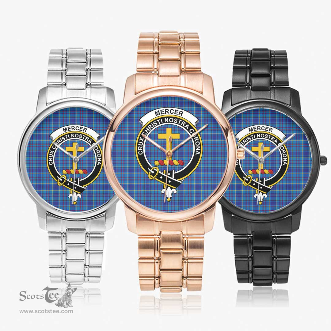 Scottish Mercer Modern Watch Tartan Crest Folding Clasp Classic Plaid Watch Scottish Plaid Tartan Plaid - ScotsTee - scotstee.com