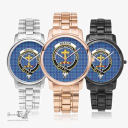 Scottish Mercer Modern Watch Tartan Crest Folding Clasp Classic Plaid Watch Scottish Plaid Tartan Plaid - ScotsTee - scotstee.com