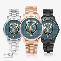 Scottish Matheson Hunting Ancient Watch Tartan Crest Folding Clasp Classic Plaid Watch Scottish Plaid Tartan Plaid - ScotsTee - scotstee.com