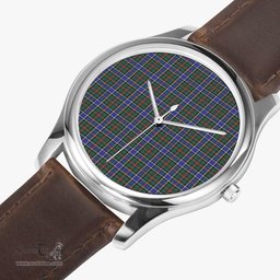 Scottish Ogilvie Hunting Modern Watch Tartan Leather Strap Classic Plaid Watch Scottish Plaid Tartan Plaid - ScotsTee - scotstee.com