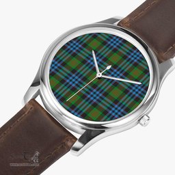 Scottish Newlands of Lauriston Watch Tartan Leather Strap Classic Plaid Watch Scottish Plaid Tartan Plaid - ScotsTee - scotstee.com