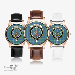 Scottish MacIntyre Hunting Ancient Watch Tartan Crest Leather Strap Classic Plaid Watch Scottish Plaid Tartan Plaid - ScotsTee - scotstee.com
