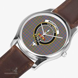 Scottish MacIntyre Hunting Ancient Watch Tartan Crest Leather Strap Classic Plaid Watch Scottish Plaid Tartan Plaid - ScotsTee - scotstee.com