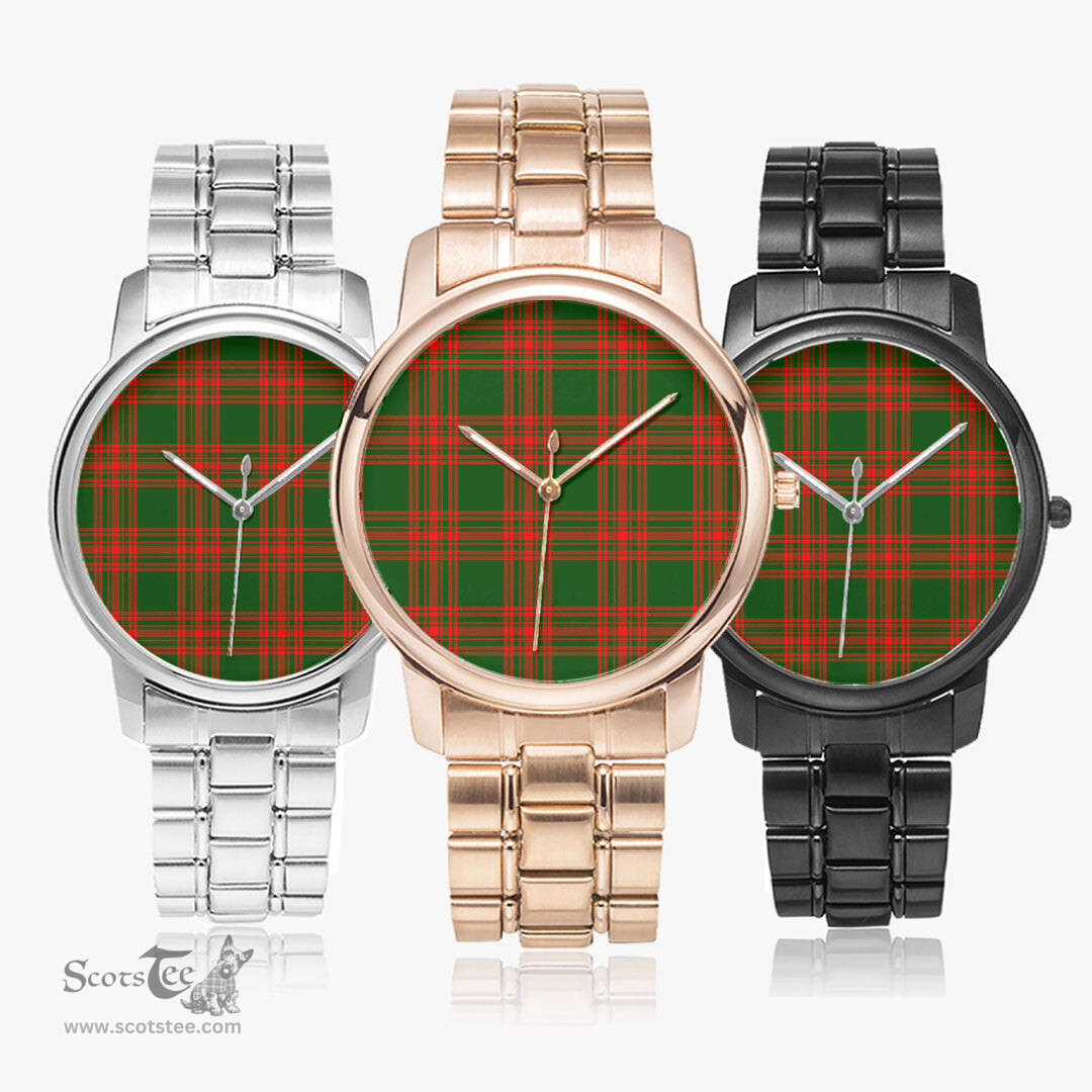 Scottish Menzies Green Modern Watch Tartan Folding Clasp Classic Plaid Watch Scottish Plaid Tartan Plaid - ScotsTee - scotstee.com