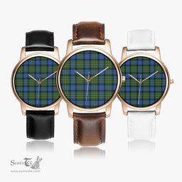 Scottish MacLaren Ancient Watch Tartan Leather Strap Classic Plaid Watch Scottish Plaid Tartan Plaid - ScotsTee - scotstee.com