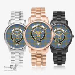Scottish Stewart of Appin Hunting Ancient Watch Tartan Crest Folding Clasp Classic Plaid Watch Scottish Plaid Tartan Plaid - ScotsTee - scotstee.com