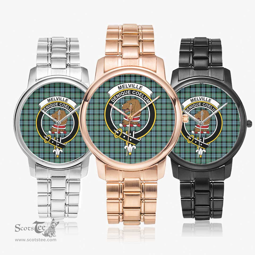 Scottish Melville Watch Tartan Crest Folding Clasp Classic Plaid Watch Scottish Plaid Tartan Plaid - ScotsTee - scotstee.com