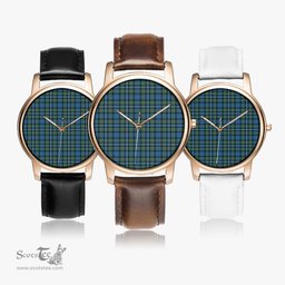 Scottish Robertson Hunting Ancient Watch Tartan Leather Strap Classic Plaid Watch Scottish Plaid Tartan Plaid - ScotsTee - scotstee.com