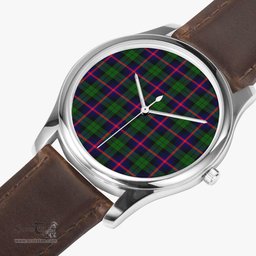 Scottish Urquhart Modern Watch Tartan Leather Strap Classic Plaid Watch Scottish Plaid Tartan Plaid - ScotsTee - scotstee.com