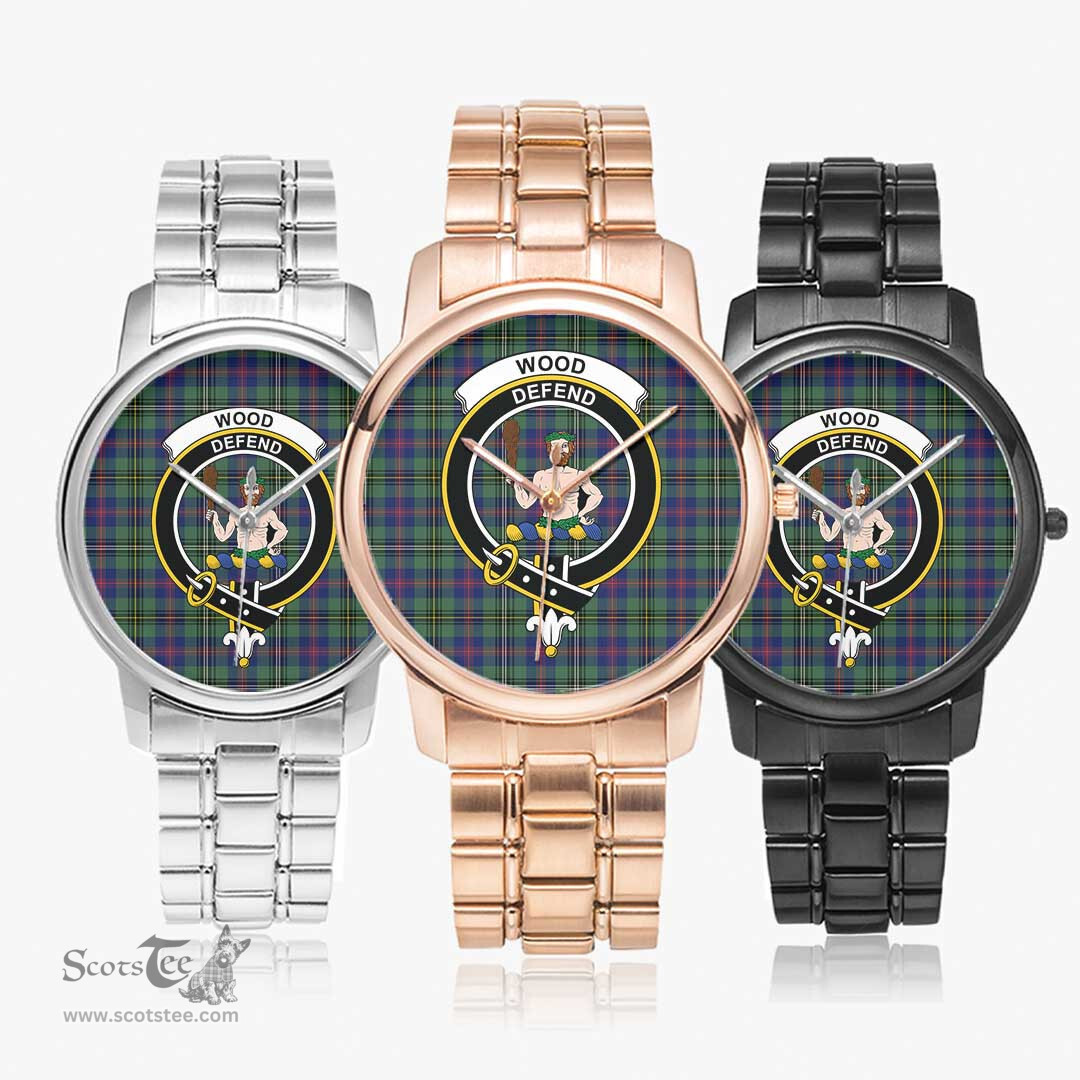 Scottish Wood Modern Watch Tartan Crest Folding Clasp Classic Plaid Watch Scottish Plaid Tartan Plaid - ScotsTee - scotstee.com