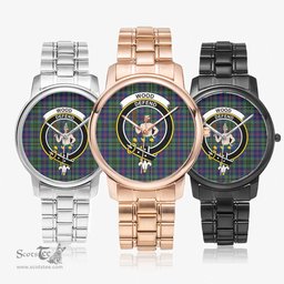 Scottish Wood Modern Watch Tartan Crest Folding Clasp Classic Plaid Watch Scottish Plaid Tartan Plaid - ScotsTee - scotstee.com