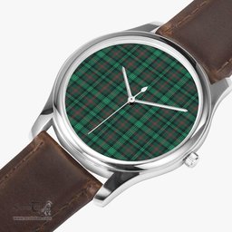 Scottish Ross Hunting Modern Watch Tartan Leather Strap Classic Plaid Watch Scottish Plaid Tartan Plaid - ScotsTee - scotstee.com