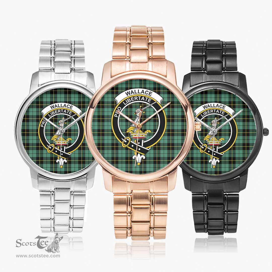 Scottish Wallace Hunting Ancient Watch Tartan Crest Folding Clasp Classic Plaid Watch Scottish Plaid Tartan Plaid - ScotsTee - scotstee.com