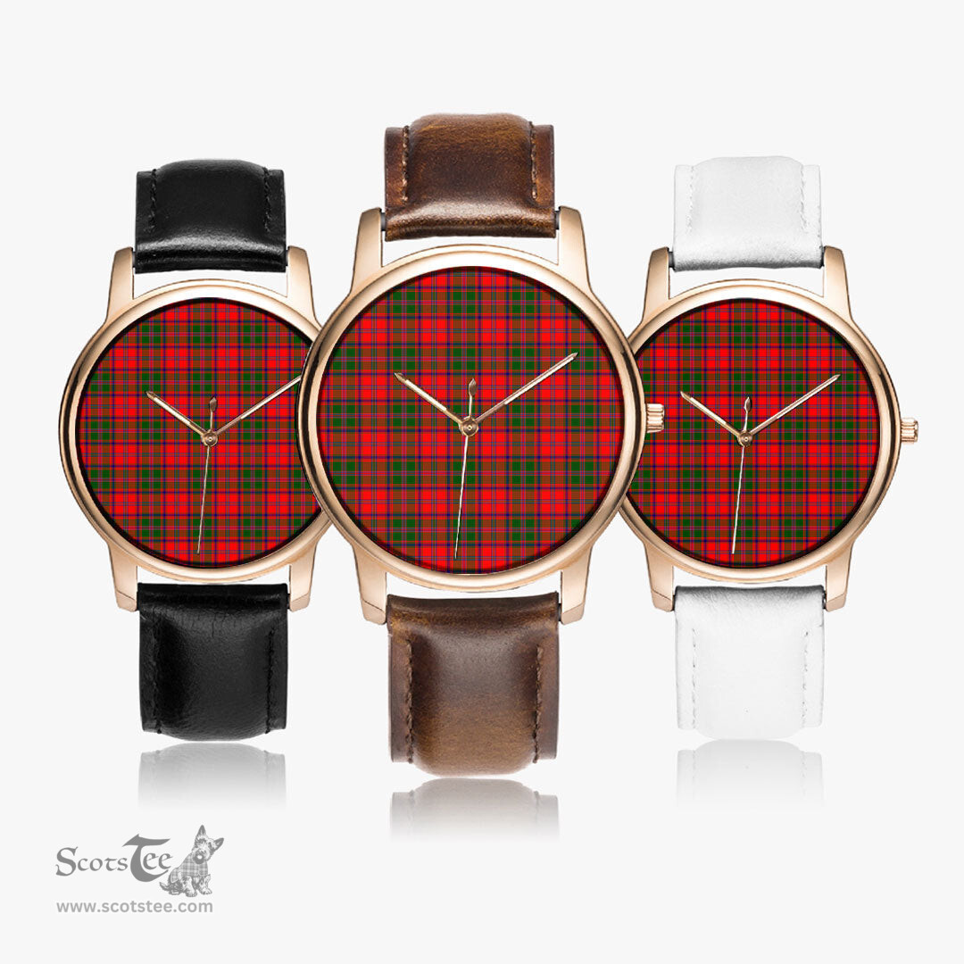 Scottish Stewart of Appin Modern Watch Tartan Leather Strap Classic Plaid Watch Scottish Plaid Tartan Plaid - ScotsTee - scotstee.com