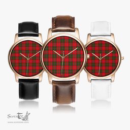 Scottish Stewart of Appin Modern Watch Tartan Leather Strap Classic Plaid Watch Scottish Plaid Tartan Plaid - ScotsTee - scotstee.com