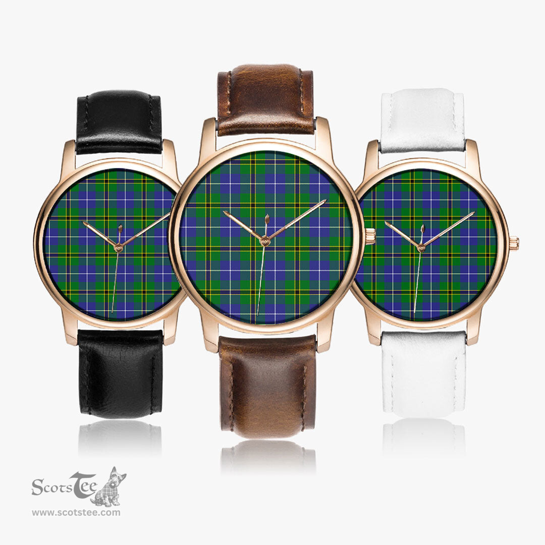 Scottish Turnbull Hunting Watch Tartan Leather Strap Classic Plaid Watch Scottish Plaid Tartan Plaid - ScotsTee - scotstee.com
