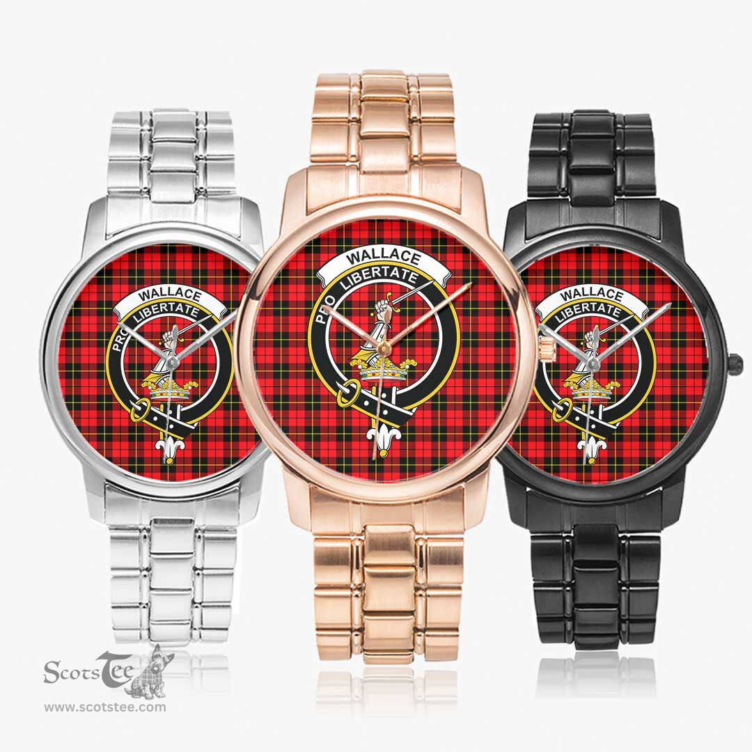 Scottish Wallace Hunting - Red Watch Tartan Crest Folding Clasp Classic Plaid Watch Scottish Plaid Tartan Plaid - ScotsTee - scotstee.com