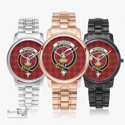 Scottish Matheson Modern Watch Tartan Crest Folding Clasp Classic Plaid Watch Scottish Plaid Tartan Plaid - ScotsTee - scotstee.com