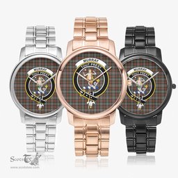 Scottish Murray of Atholl Weathered Watch Tartan Crest Folding Clasp Classic Plaid Watch Scottish Plaid Tartan Plaid - ScotsTee - scotstee.com
