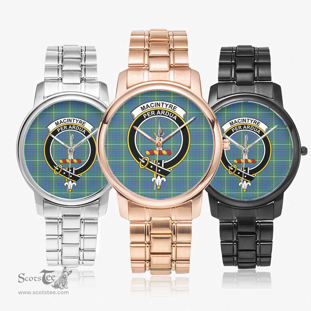 Scottish MacIntyre Hunting Ancient Watch Tartan Crest Folding Clasp Classic Plaid Watch Scottish Plaid Tartan Plaid - ScotsTee - scotstee.com