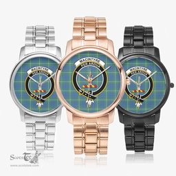 Scottish MacIntyre Hunting Ancient Watch Tartan Crest Folding Clasp Classic Plaid Watch Scottish Plaid Tartan Plaid - ScotsTee - scotstee.com