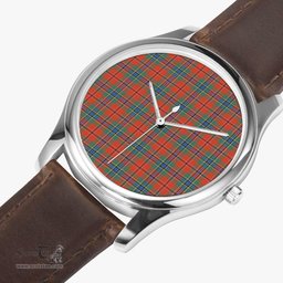 Scottish MacLean of Duart Ancient Watch Tartan Leather Strap Classic Plaid Watch Scottish Plaid Tartan Plaid - ScotsTee - scotstee.com