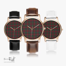 Scottish MacKintosh Hunting Modern Watch Tartan Leather Strap Classic Plaid Watch Scottish Plaid Tartan Plaid - ScotsTee - scotstee.com