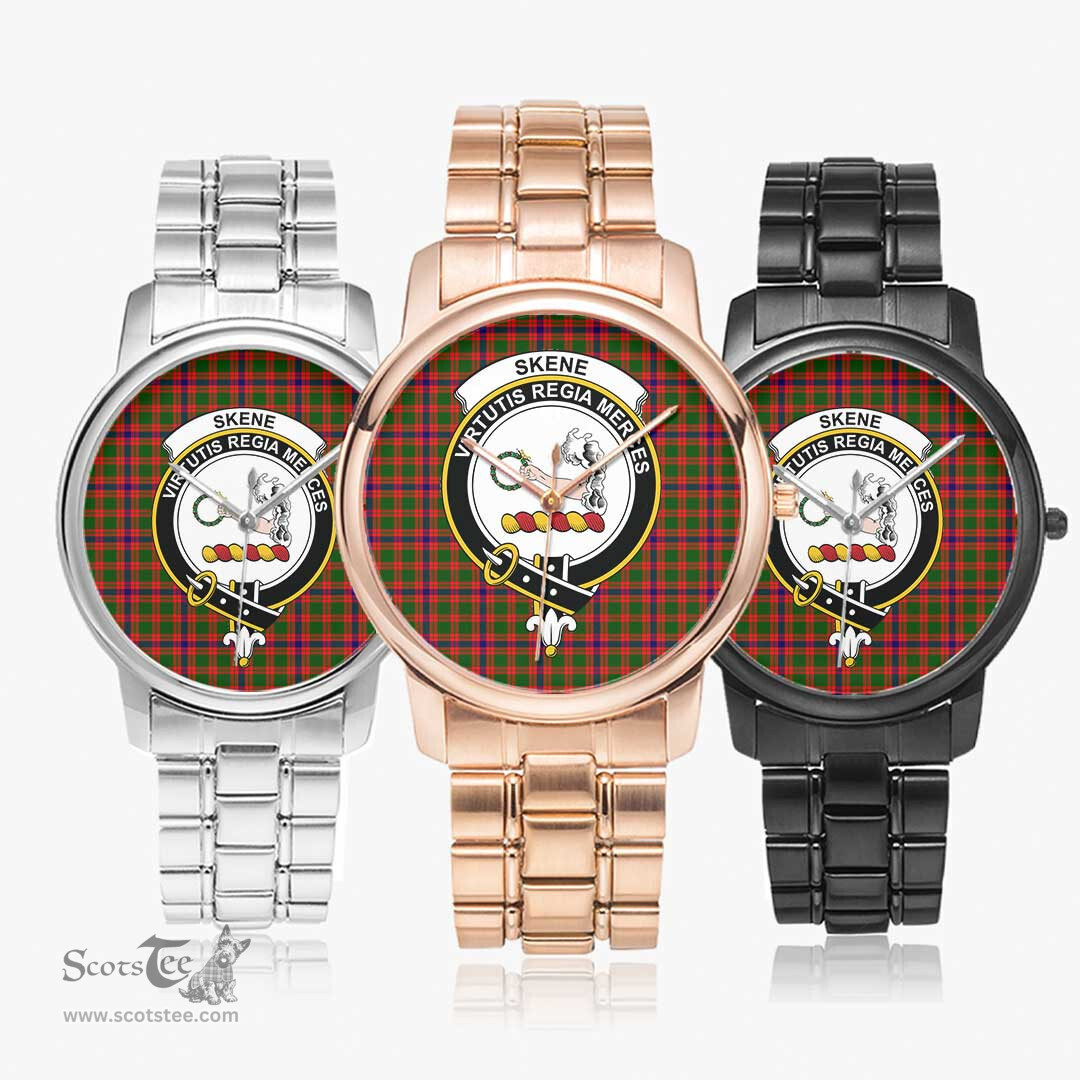 Scottish Skene Modern Watch Tartan Crest Folding Clasp Classic Plaid Watch Scottish Plaid Tartan Plaid - ScotsTee - scotstee.com