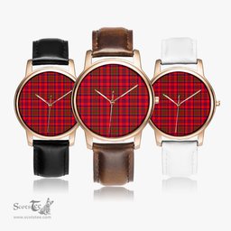 Scottish Murray of Tulloch Modern Watch Tartan Leather Strap Classic Plaid Watch Scottish Plaid Tartan Plaid - ScotsTee - scotstee.com