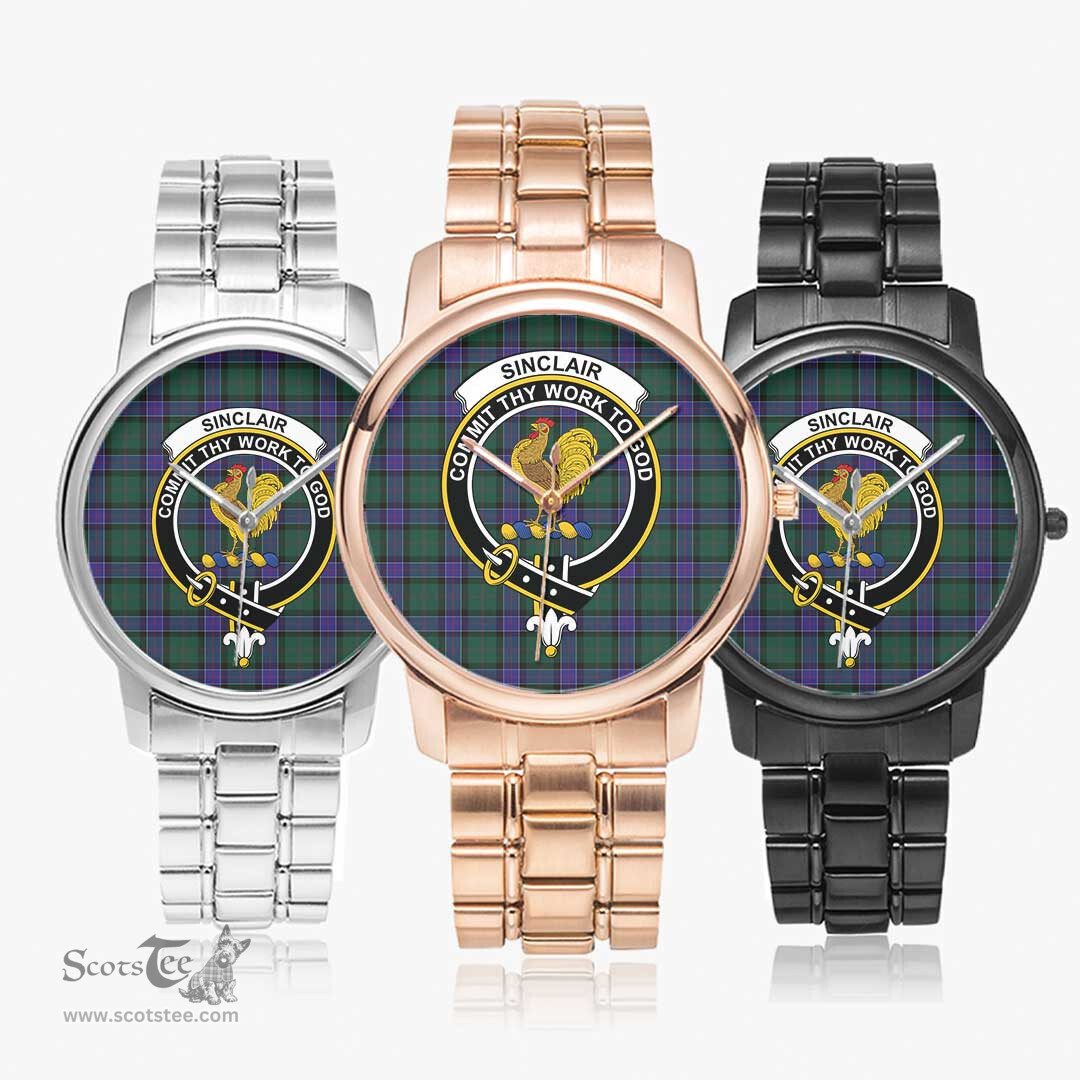 Scottish Sinclair Hunting Modern Watch Tartan Crest Folding Clasp Classic Plaid Watch Scottish Plaid Tartan Plaid - ScotsTee - scotstee.com