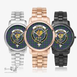 Scottish Sinclair Hunting Modern Watch Tartan Crest Folding Clasp Classic Plaid Watch Scottish Plaid Tartan Plaid - ScotsTee - scotstee.com