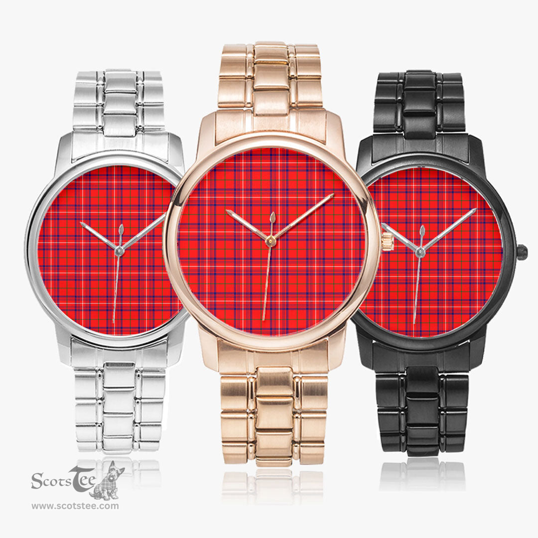 Scottish Rose Modern Watch Tartan Folding Clasp Classic Plaid Watch Scottish Plaid Tartan Plaid - ScotsTee - scotstee.com