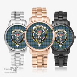 Scottish Robertson Hunting Ancient Watch Tartan Crest Folding Clasp Classic Plaid Watch Scottish Plaid Tartan Plaid - ScotsTee - scotstee.com