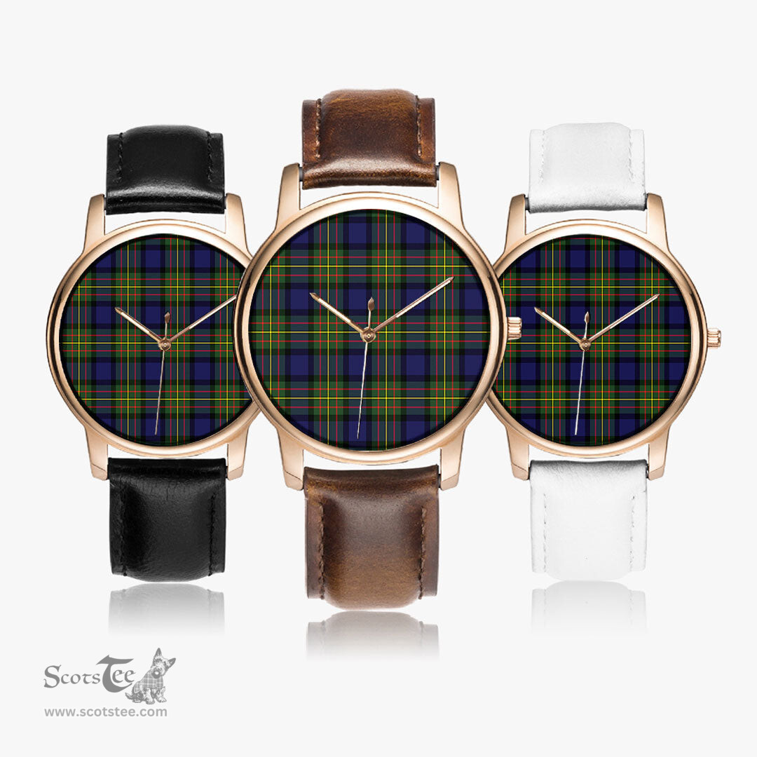 Scottish MacLaren Modern Watch Tartan Leather Strap Classic Plaid Watch Scottish Plaid Tartan Plaid - ScotsTee - scotstee.com