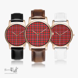 Scottish Sinclair Modern Watch Tartan Leather Strap Classic Plaid Watch Scottish Plaid Tartan Plaid - ScotsTee - scotstee.com