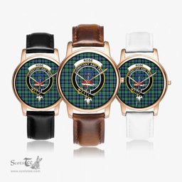 Scottish Rose Hunting Ancient Watch Tartan Crest Leather Strap Classic Plaid Watch Scottish Plaid Tartan Plaid - ScotsTee - scotstee.com