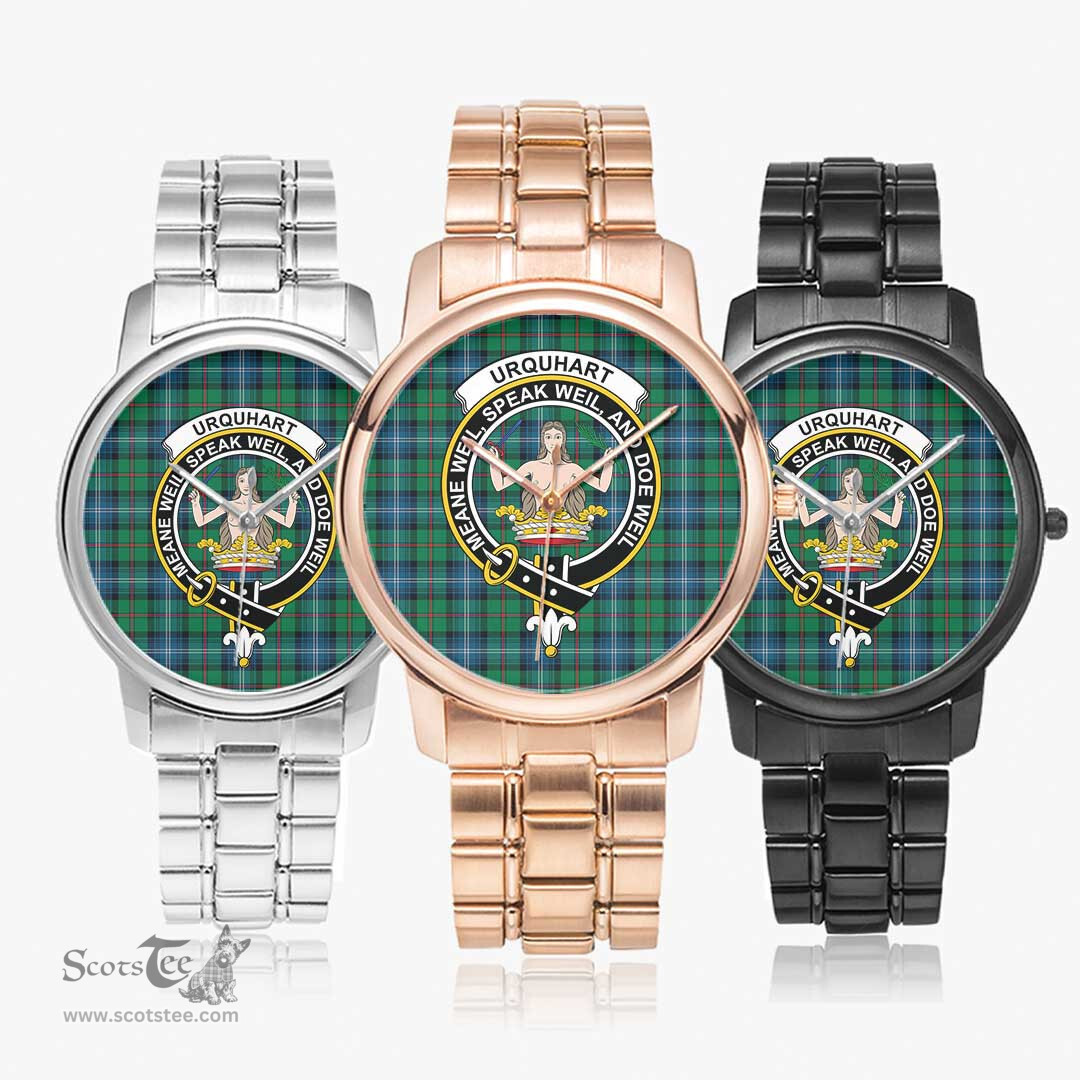 Scottish Urquhart Ancient Watch Tartan Crest Folding Clasp Classic Plaid Watch Scottish Plaid Tartan Plaid - ScotsTee - scotstee.com