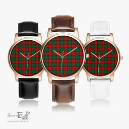Scottish Stewart Atholl Modern Watch Tartan Leather Strap Classic Plaid Watch Scottish Plaid Tartan Plaid - ScotsTee - scotstee.com