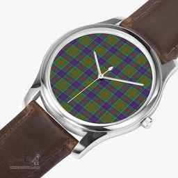 Scottish Stewart of Appin Hunting Modern Watch Tartan Leather Strap Classic Plaid Watch Scottish Plaid Tartan Plaid - ScotsTee - scotstee.com