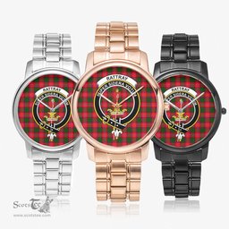 Scottish Rattray Modern Watch Tartan Crest Folding Clasp Classic Plaid Watch Scottish Plaid Tartan Plaid - ScotsTee - scotstee.com