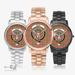 Scottish Ross Ancient Watch Tartan Crest Folding Clasp Classic Plaid Watch Scottish Plaid Tartan Plaid - ScotsTee - scotstee.com