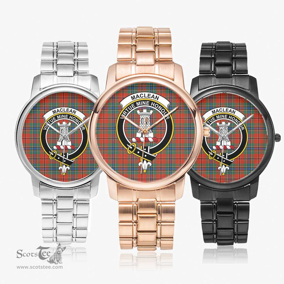Scottish MacLean of Duart Ancient Watch Tartan Crest Folding Clasp Classic Plaid Watch Scottish Plaid Tartan Plaid - ScotsTee - scotstee.com