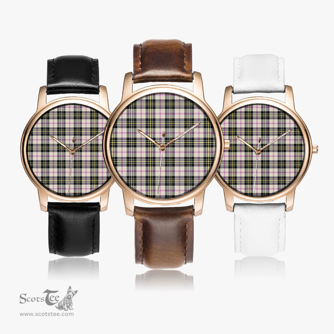 Scottish MacPherson Dress Ancient Watch Tartan Leather Strap Classic Plaid Watch Scottish Plaid Tartan Plaid - ScotsTee - scotstee.com
