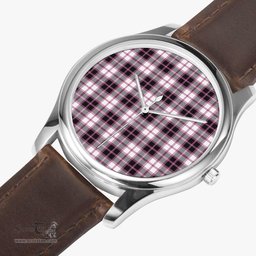 Scottish MacPherson Hunting Modern Watch Tartan Leather Strap Classic Plaid Watch Scottish Plaid Tartan Plaid - ScotsTee - scotstee.com