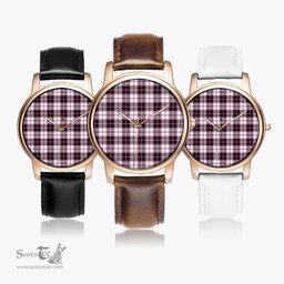 Scottish MacPherson Hunting Modern Watch Tartan Leather Strap Classic Plaid Watch Scottish Plaid Tartan Plaid - ScotsTee - scotstee.com