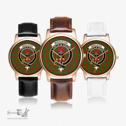 Scottish Middleton Modern Watch Tartan Crest Leather Strap Classic Plaid Watch Scottish Plaid Tartan Plaid - ScotsTee - scotstee.com