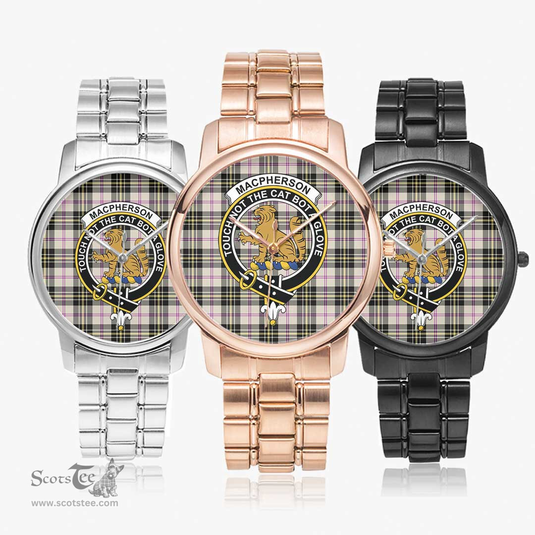 Scottish MacPherson Dress Ancient Watch Tartan Crest Folding Clasp Classic Plaid Watch Scottish Plaid Tartan Plaid - ScotsTee - scotstee.com