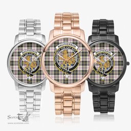 Scottish MacPherson Dress Ancient Watch Tartan Crest Folding Clasp Classic Plaid Watch Scottish Plaid Tartan Plaid - ScotsTee - scotstee.com