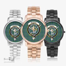 Scottish Murray of Atholl Ancient Watch Tartan Crest Folding Clasp Classic Plaid Watch Scottish Plaid Tartan Plaid - ScotsTee - scotstee.com